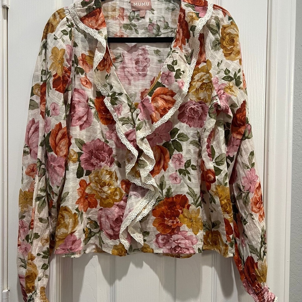 Show Me Your MuMu Fall Multicolor Floral Blouse - Picture 4 of 14